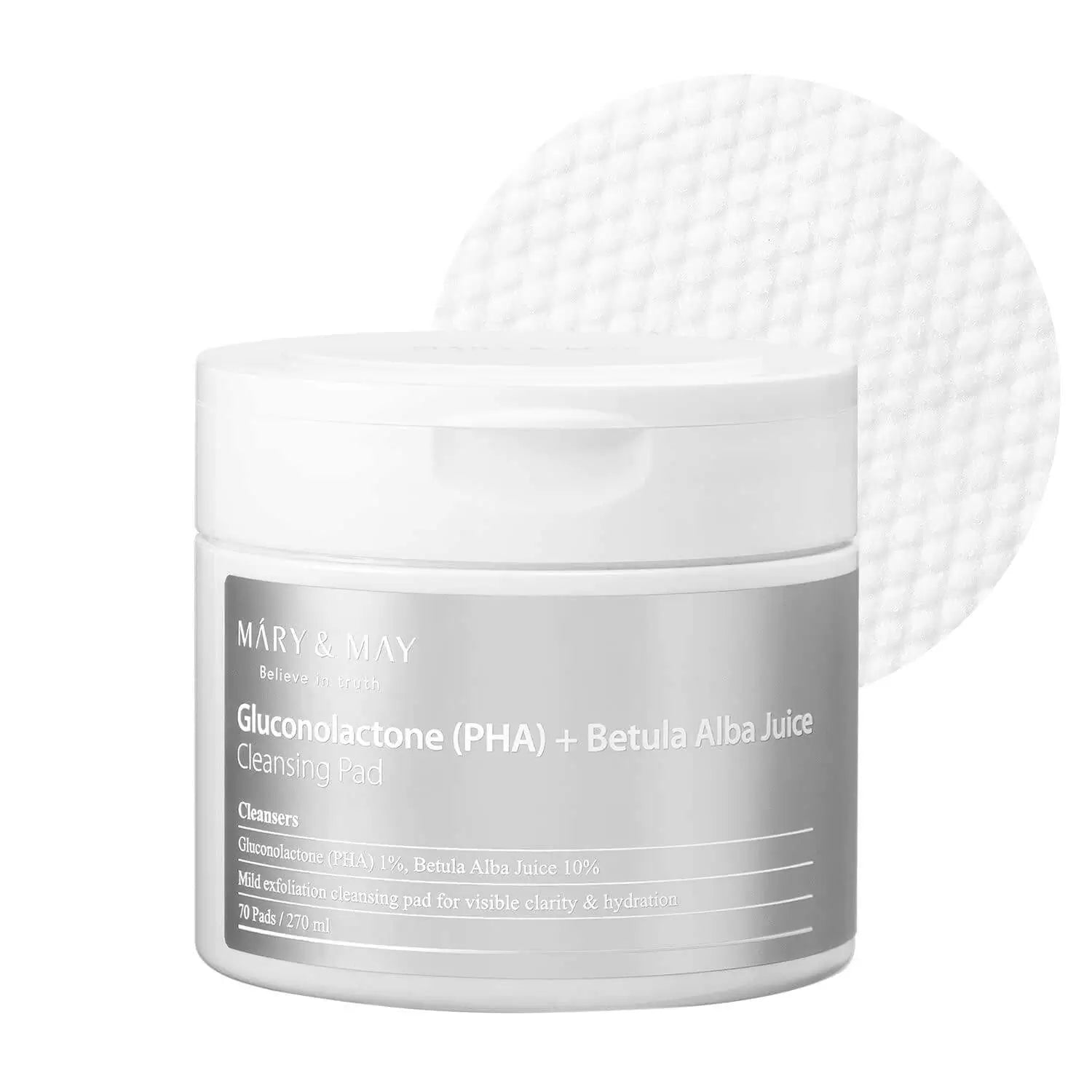 Mary&May Gluconolactone (PHA)+Betula Alba Juice Cleansing Pad